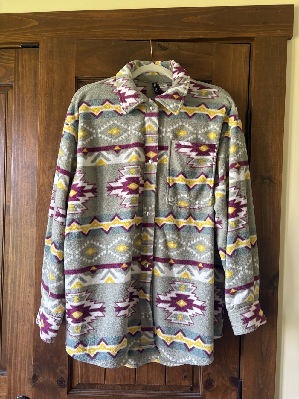 H&M Aztec Fleece Shacket